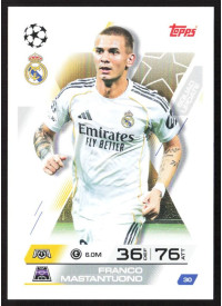 Franco Mastantuono, Kartička, 2025-26 Topps Match Attax EXTRA UEFA Champions League, BASE