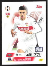 Bilal El Khannouss, Kartička, 2025-26 Topps Match Attax EXTRA UEFA Champions League, BASE