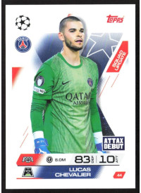 Lucas Chevalier, Kartička, 2025-26 Topps Match Attax EXTRA UEFA Champions League, BASE