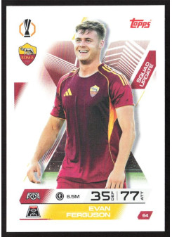 Evan Ferguson, Kartička, 2025-26 Topps Match Attax EXTRA UEFA Champions League, BASE