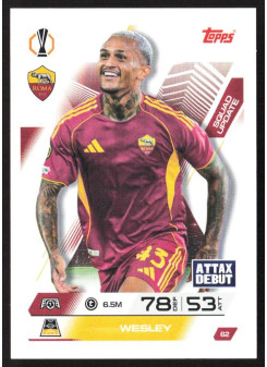 Wesley, Kartička, 2025-26 Topps Match Attax EXTRA UEFA Champions League, BASE