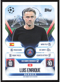 Luis Enrique, Kartička, 2025-26 Topps Match Attax EXTRA UEFA Champions League, BASE