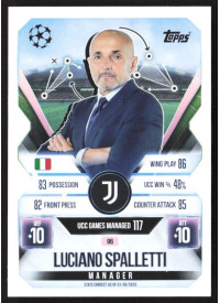 Luciano Spalletti, Kartička, 2025-26 Topps Match Attax EXTRA UEFA Champions League, BASE