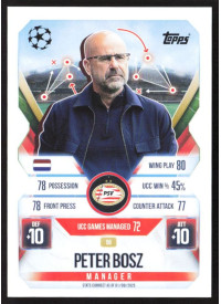 Peter Bosz, Kartička, 2025-26 Topps Match Attax EXTRA UEFA Champions League, BASE