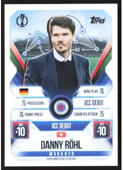 Danny Rohl, Kartička, 2025-26 Topps Match Attax EXTRA UEFA Champions League, BASE