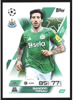 Sandro Tonali, Kartička, 2025-26 Topps Match Attax EXTRA UEFA Champions League, BASE
