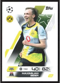 Maximillan Beier, Kartička, 2025-26 Topps Match Attax EXTRA UEFA Champions League, BASE