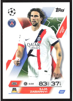 Illia Zabarnyi, Kartička, 2025-26 Topps Match Attax EXTRA UEFA Champions League, BASE