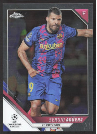 Sergio Aguero, Card, 2021-22 Topps Chrome UEFA Champions League, BASE