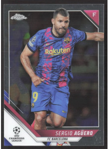 Sergio Aguero, Kartička, 2021-22 Topps Chrome UEFA Champions League, BASE