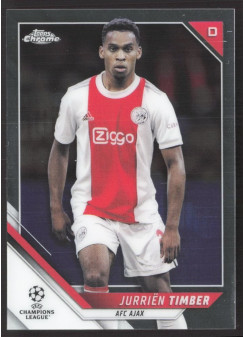 Jurrien Timber, Card, 2021-22 Topps Chrome UEFA Champions League, BASE