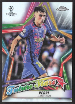 Pedri, Kartička, 2021-22 Topps Chrome UEFA Champions League, INSERT