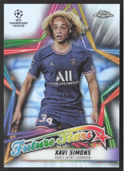 Xavi Simons, Kartička, 2021-22 Topps Chrome UEFA Champions League, INSERT