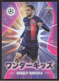 Bradley Barcola, Kartička, Topps Chrome UEFA Club Competitions 2023-24, Japan Edition