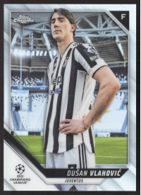 Dusan Vlahovic, Kartička, 2021-22 Topps Chrome UEFA Champions League, Refractor