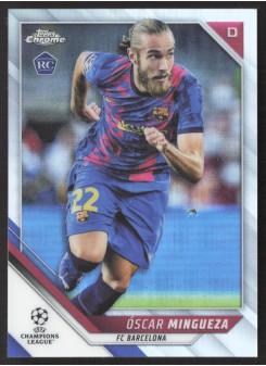 Oscar Mingueza, Kartička, 2021-22 Topps Chrome UEFA Champions League, Refractor
