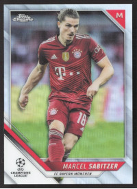 Marcel Sabitzer, Kartička, 2021-22 Topps Chrome UEFA Champions League, Refractor