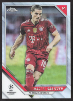 Marcel Sabitzer, Kartička, 2021-22 Topps Chrome UEFA Champions League, Refractor