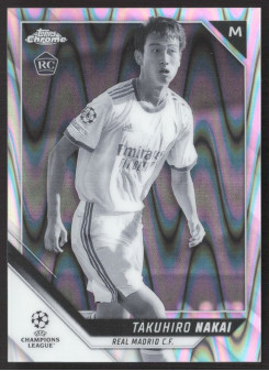 Takuhiro Nakai, Kartička, 2021-22 Topps Chrome UEFA Champions League, Black and White Ray Wave