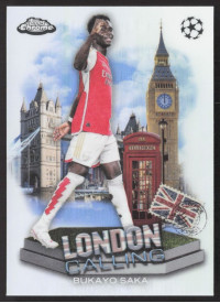 Bukayo Saka, Kartička, Topps Chrome UEFA Club Competitions 2023-24, INSERT