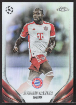 Alphonso Davies, Kartička, Topps Chrome UEFA Club Competitions 2023-24, Refractor