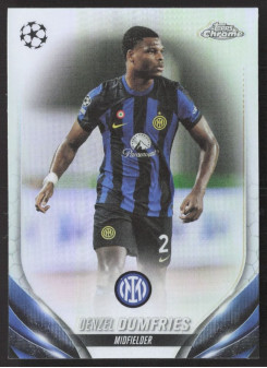 Denzel Dumfries, Kartička, Topps Chrome UEFA Club Competitions 2023-24, Refractor