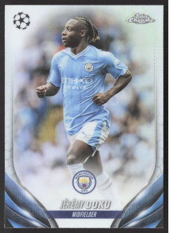 Jérémy Doku, Kartička, Topps Chrome UEFA Club Competitions 2023-24, Refractor