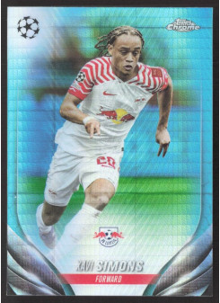 Xavi Simons, Kartička, Topps Chrome UEFA Club Competitions 2023-24, Aqua Prism Refractor