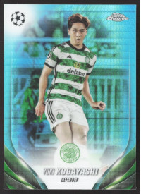 Yuki Kobayashi, Kartička, Topps Chrome UEFA Club Competitions 2023-24, Aqua Prism Refractor