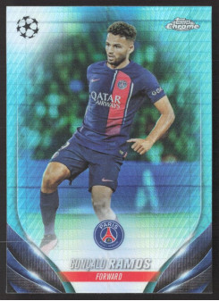 Gonçalo Ramos, Kartička, Topps Chrome UEFA Club Competitions 2023-24, Aqua Prism Refractor