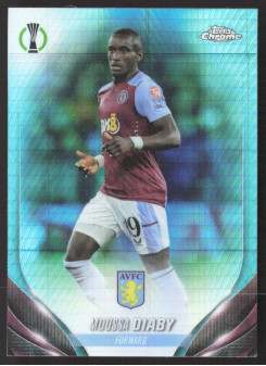 Moussa Diaby, Kartička, Topps Chrome UEFA Club Competitions 2023-24, Aqua Prism Refractor