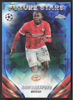 Johan Bakayoko, Kartička, Topps Chrome UEFA Club Competitions 2023-24, Sapphire Edition