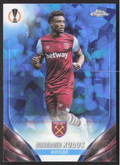 Mohammed Kudus, Kartička, Topps Chrome UEFA Club Competitions 2023-24, Sapphire Edition