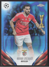 Orkun Kökçü, Kartička, Topps Chrome UEFA Club Competitions 2023-24, Blue Lava Refractors