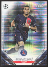 Kylian Mbappé, Kartička, Topps Chrome UEFA Club Competitions 2023-24, Pulsar Refractor