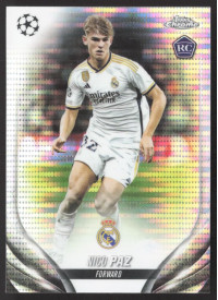 Nico Paz, Kartička, Topps Chrome UEFA Club Competitions 2023-24, Pulsar Refractor