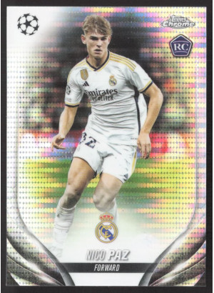 Nico Paz, Card, Topps Chrome UEFA Club Competitions 2023-24, Pulsar Refractor