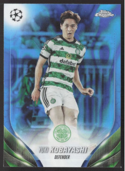 Yuki Kobayashi, Kartička, Topps Chrome UEFA Club Competitions 2023-24, Blue Lava Refractors