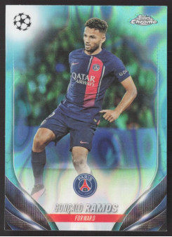 Gonçalo Ramos, Kartička, Topps Chrome UEFA Club Competitions 2023-24, Aqua Lava Refractors