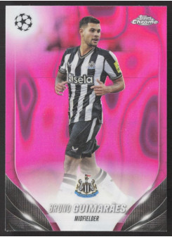 Bruno Guimarães, Kartička, Topps Chrome UEFA Club Competitions 2023-24, Pink Lava Refractors