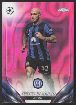 Federico Dimarco, Kartička, Topps Chrome UEFA Club Competitions 2023-24, Pink Lava Refractors