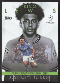 Rico Lewis, Kartička, Topps UEFA Club Competitions 2023-24, INSERT