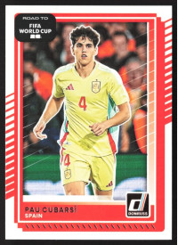 Pau Cubarsi, Kartička, 2026 Panini Donruss Road to FIFA World Cup, BASE