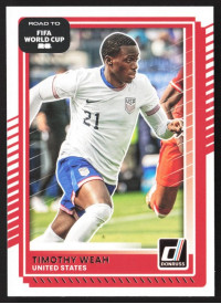 Timothy Weah, Kartička, 2026 Panini Donruss Road to FIFA World Cup, BASE