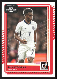 Bukayo Saka, Card, 2026 Panini Donruss Road to FIFA World Cup, BASE