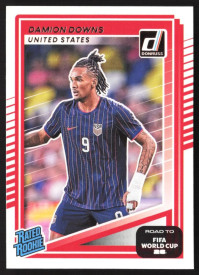 Damion Downs, Card, 2026 Panini Donruss Road to FIFA World Cup, BASE
