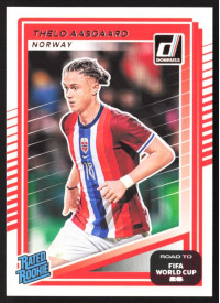 Thelo Aasgaard, Card, 2026 Panini Donruss Road to FIFA World Cup, BASE