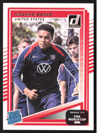 Noahkai Banks, Card, 2026 Panini Donruss Road to FIFA World Cup, BASE