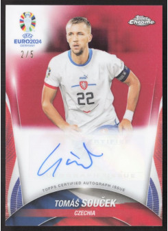 Tomas Soucek, Kartička, Topps Chrome UEFA Euro 2024, AUTOGRAPH