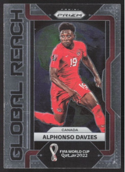 Alphonso Davies, Kartička, 2022 Panini Prizm FIFA World Cup Qatar, INSERT